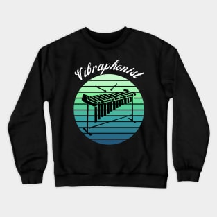 Vintage Vibraphonist Loves Vibraphone Mallet Percussion Play Crewneck Sweatshirt